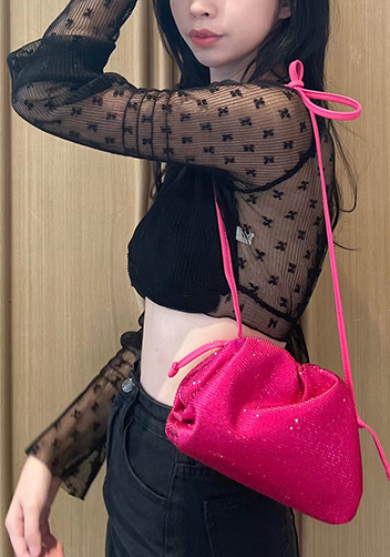 Dina Clutch Shoulder Small Bag Rhinestone Designs Barbie
