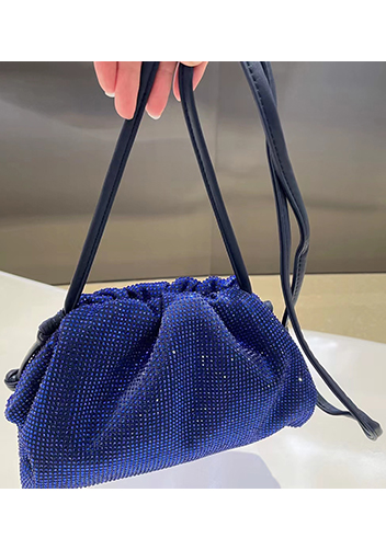 Dina Clutch Shoulder Small Bag Rhinestone Designs Blue