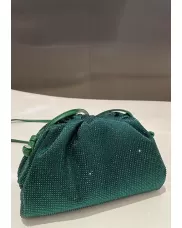 Dina Clutch Shoulder Small Bag Rhinestone Designs Green