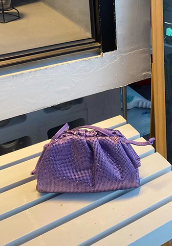 Dina Clutch Shoulder Small Bag Rhinestone Designs Purple