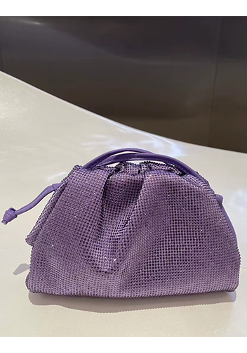 Dina Clutch Shoulder Small Bag Rhinestone Designs Purple