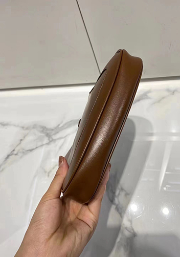 Daphne Leather Shoulder Bag Brown