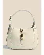 Daphne Leather Shoulder Bag White