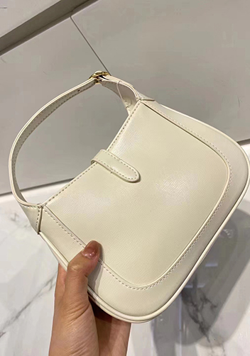 Daphne Leather Shoulder Bag White