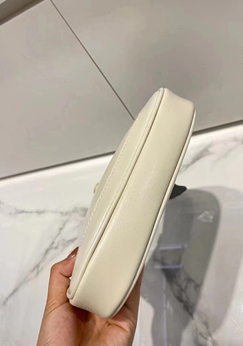 Daphne Leather Shoulder Bag White