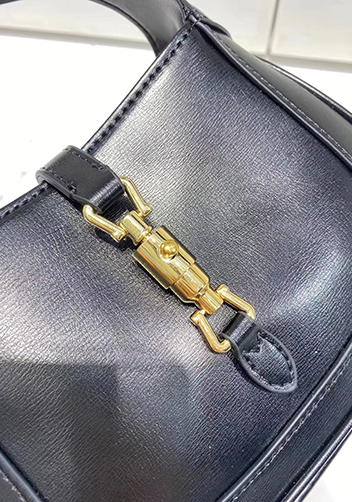 Daphne Leather Shoulder Bag Small Black