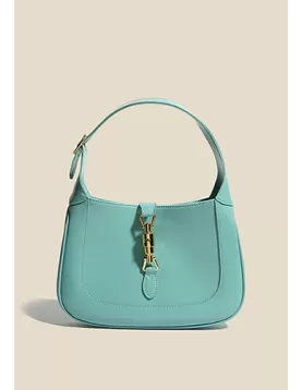 Daphne Leather Shoulder Bag Small Blue