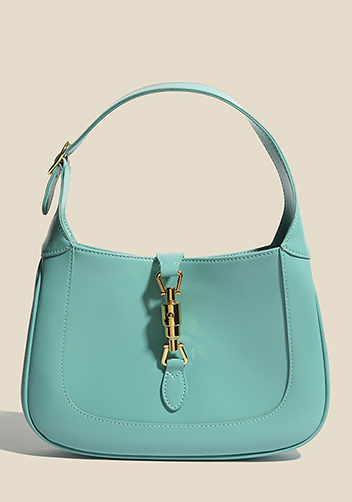 Daphne Leather Shoulder Bag Small Blue