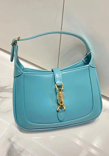 Daphne Leather Shoulder Bag Small Blue
