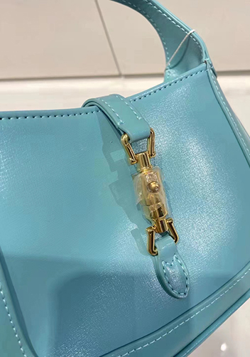 Daphne Leather Shoulder Bag Small Blue
