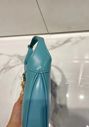 Daphne Leather Shoulder Bag Small Blue