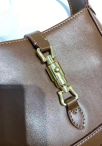 Daphne Leather Shoulder Bag Small Brown