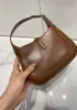 Daphne Leather Shoulder Bag Small Brown