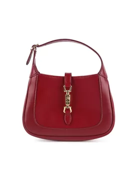 Daphne Leather Shoulder Bag Small Burgundy