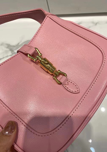 Daphne Leather Shoulder Bag Small Pink