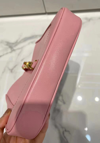 Daphne Leather Shoulder Bag Small Pink