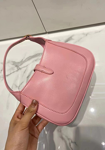 Daphne Leather Shoulder Bag Small Pink