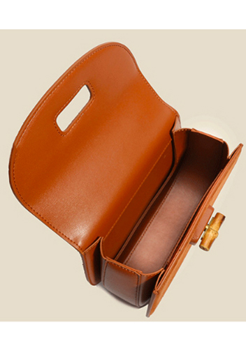 Miss Gaga Top Handle Flap Suede Bag Camel
