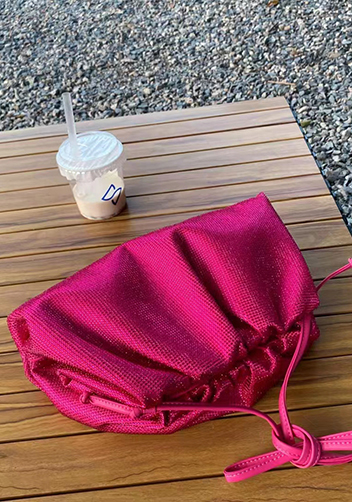 Dina Clutch Shoulder Large Bag Rhinestone Designs Barbie