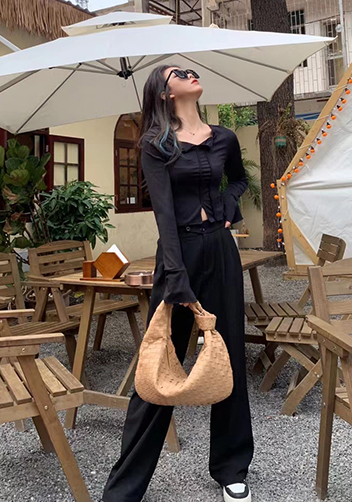 Dina Medium Knotted Intrecciato Leather Tote Apricot
