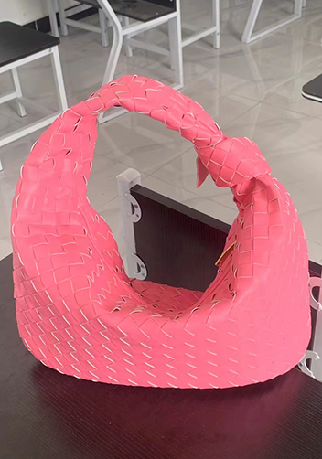 Dina Medium Knotted Intrecciato Leather Tote Barbie