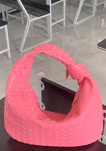 Dina Medium Knotted Intrecciato Leather Tote Barbie