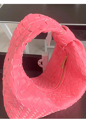 Dina Medium Knotted Intrecciato Leather Tote Barbie