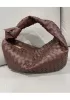 Dina Medium Knotted Intrecciato Leather Tote Choco