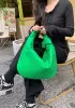 Dina Medium Knotted Intrecciato Leather Tote Parrot Green