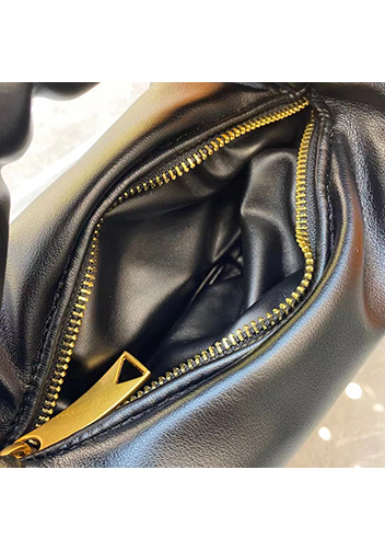 Dina Small Knotted Smooth Leather Tote Black
