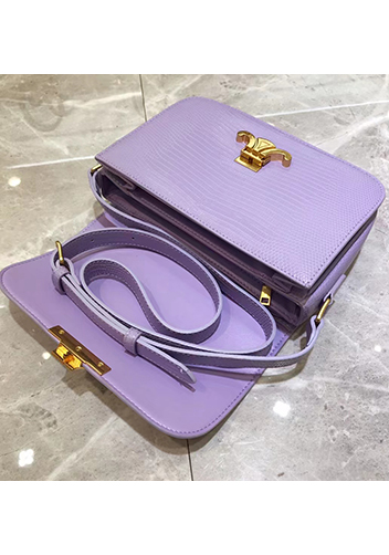 Yuga Lizard Leather Bag Purple