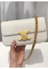 Yuga Leather Chain Shoulder Bag Cream