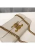 Yuga Leather Chain Shoulder Bag Cream