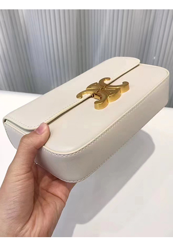 Yuga Leather Chain Shoulder Bag Cream