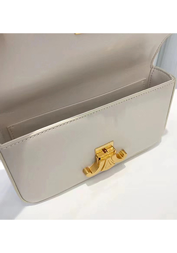 Yuga Leather Chain Shoulder Bag Cream
