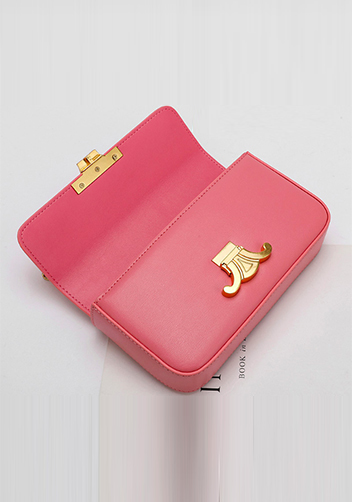 Yuga Leather Chain Shoulder Bag Pink