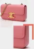 Yuga Leather Chain Shoulder Bag Pink