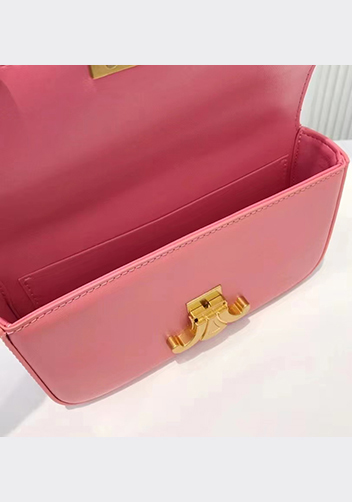 Yuga Leather Chain Shoulder Bag Pink