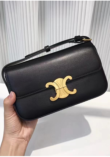 Yuga Leather Shoulder Bag Black