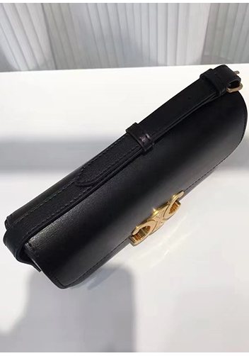 Yuga Leather Shoulder Bag Black