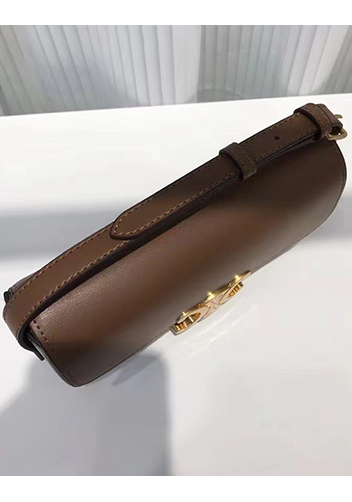 Yuga Leather Shoulder Bag Brown