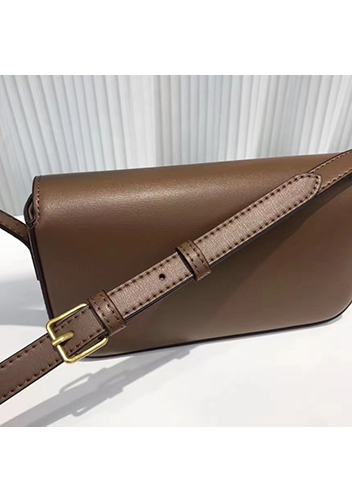 Yuga Leather Shoulder Bag Brown