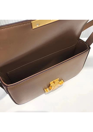 Yuga Leather Shoulder Bag Brown