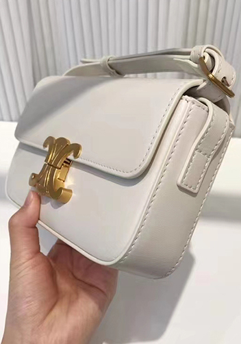 Yuga Leather Shoulder Bag Cream