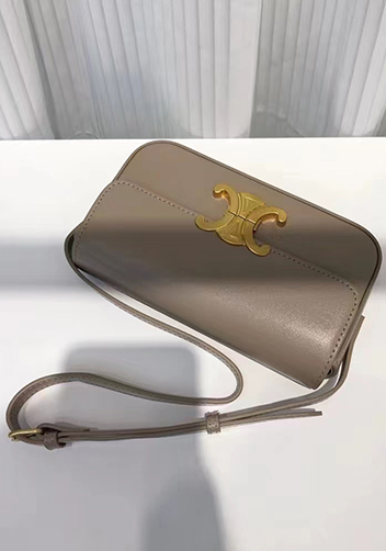 Yuga Leather Shoulder Bag Grey