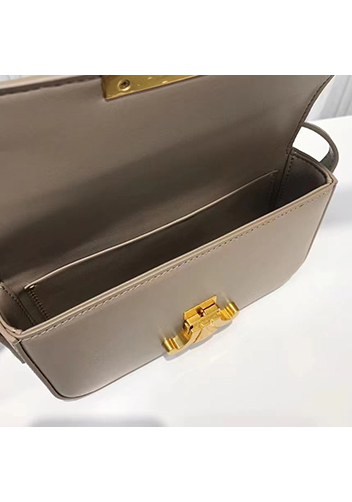 Yuga Leather Shoulder Bag Grey