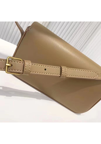 Yuga Leather Shoulder Bag Peanut Beige