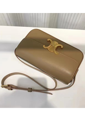 Yuga Leather Shoulder Bag Peanut Beige
