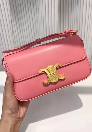 Yuga Leather Shoulder Bag Pink
