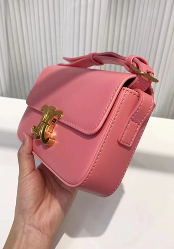 Yuga Leather Shoulder Bag Pink